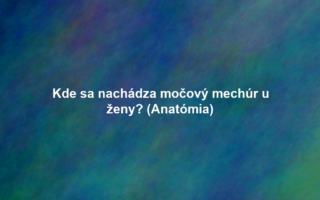 Kde sa nachádza močový mechúr u ženy? (Anatómia)