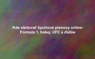 Kde sledovať športové prenosy online: Formula 1, hokej, UFC a ďalšie