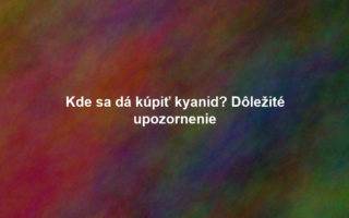 Kde sa dá kúpiť kyanid? Dôležité upozornenie